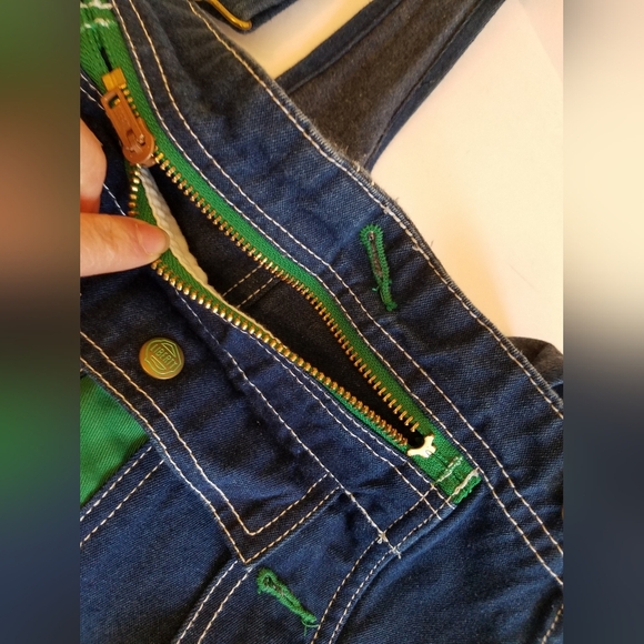 Liberty Men's Overalls Bib Design  Blue Denim Zip Fly Size 48W 30L - Picture 14 of 16